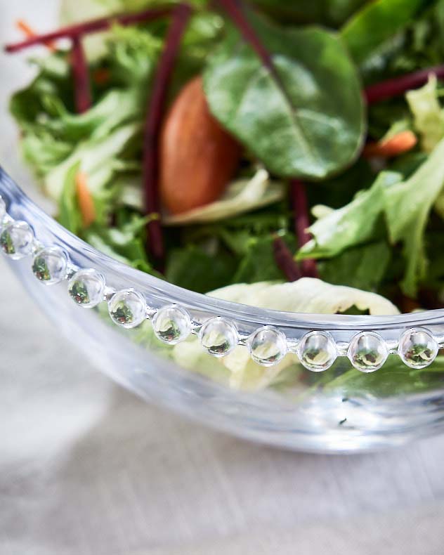Bella Perle Beaded Glass Salad Bowl