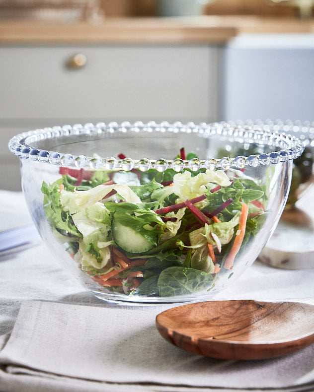 Bella Perle Beaded Glass Salad Bowl
