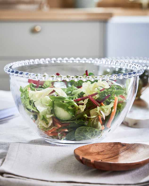 Bowls - Bella Perle Beaded Glass Salad Bowl