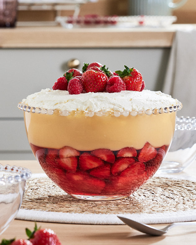 Bella Perle Beaded Large Glass Bowl