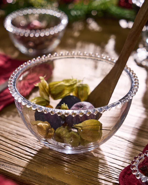 Bella Perle Beaded Glass Salad Bowl