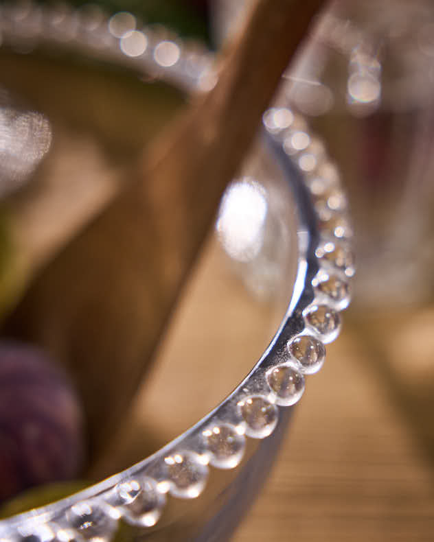 Bella Perle Beaded Glass Salad Bowl