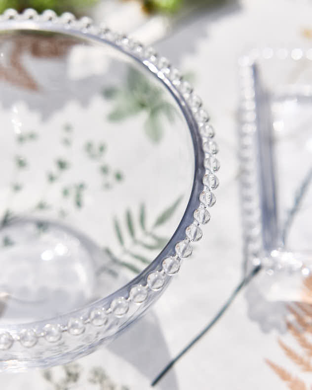 Bella Perle Beaded Glass Salad Bowl