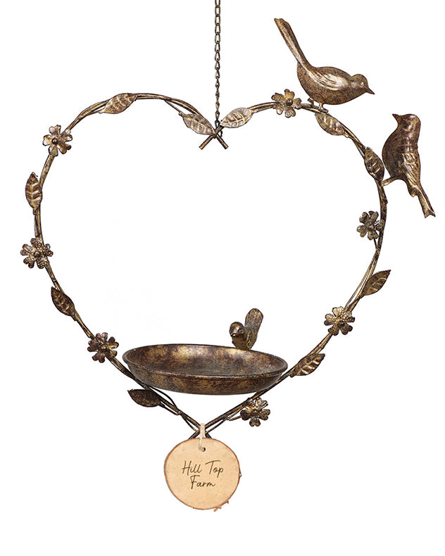 Personalised Hanging Heart Garden Bird Feeder
