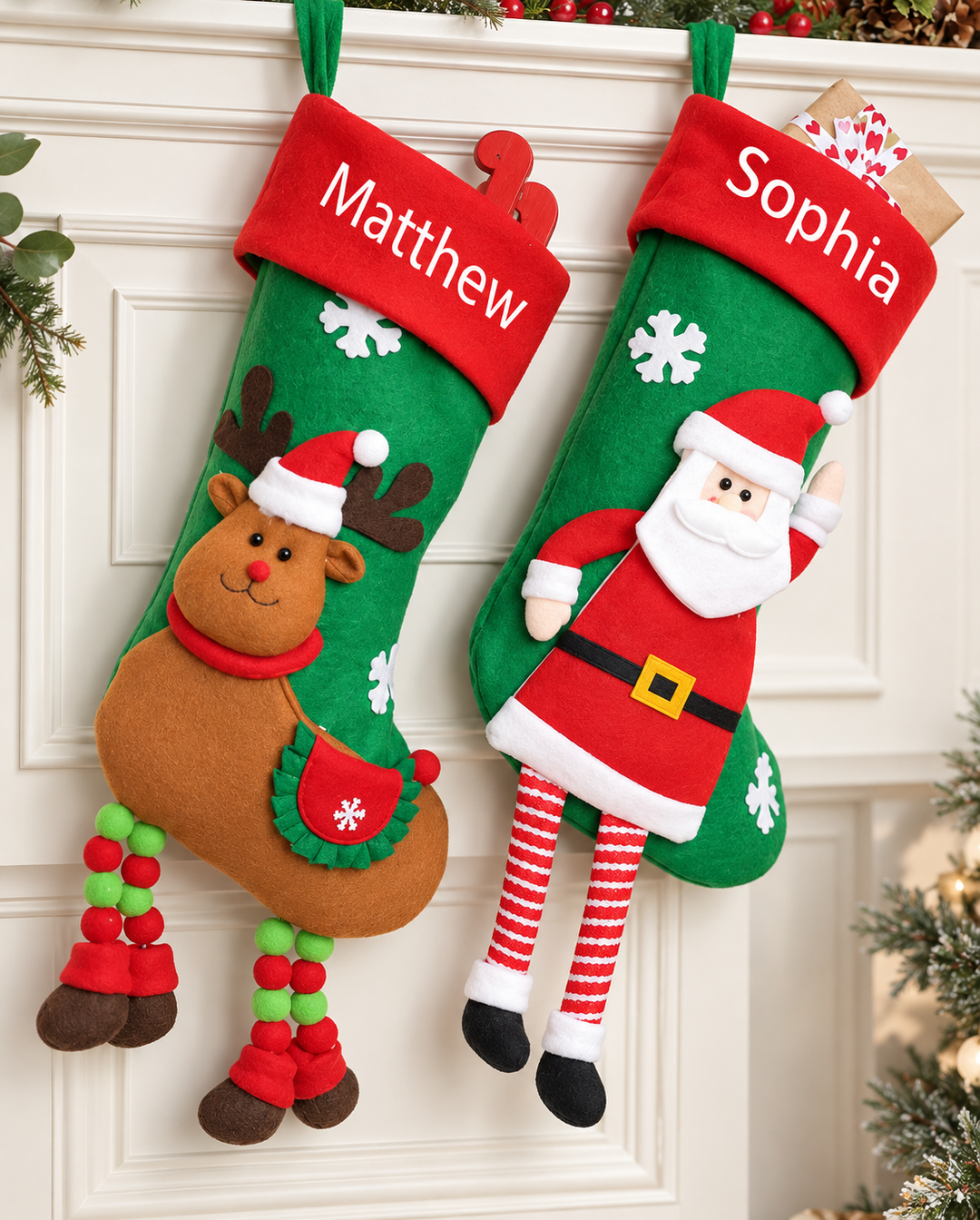 Personalised Dangling Legs Christmas Stockings