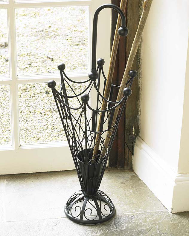 Black Iron Umbrella Stand