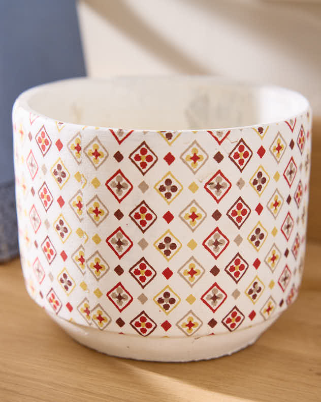 Diamond Mosaic Ceramic Planter