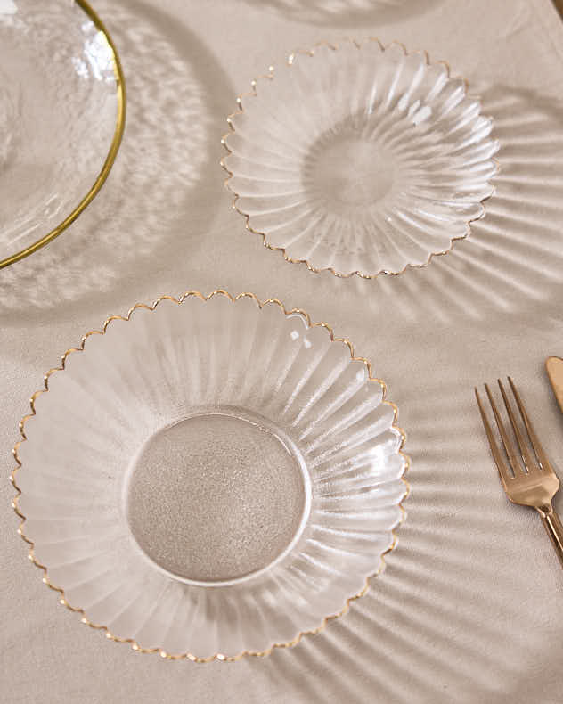 Set of 2 Golden Sunflower Bowls