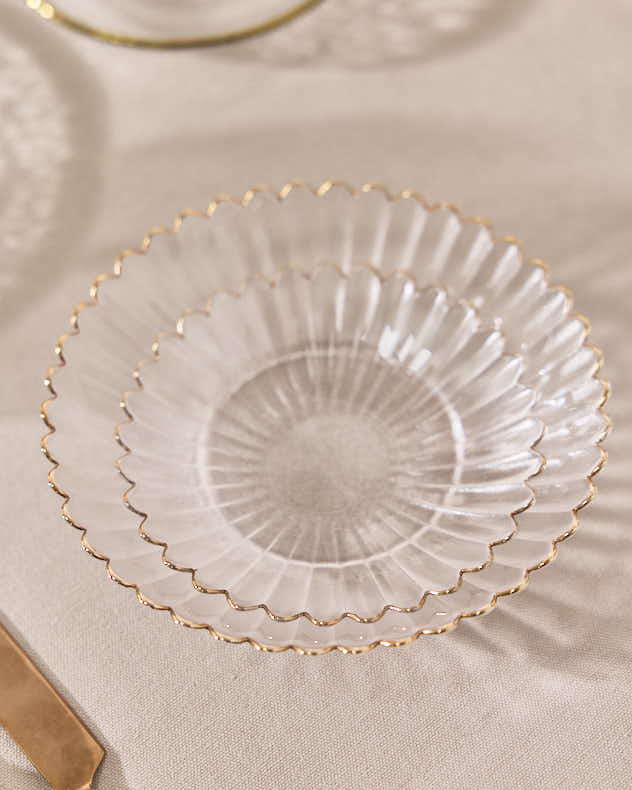 Set of 2 Golden Sunflower Bowls