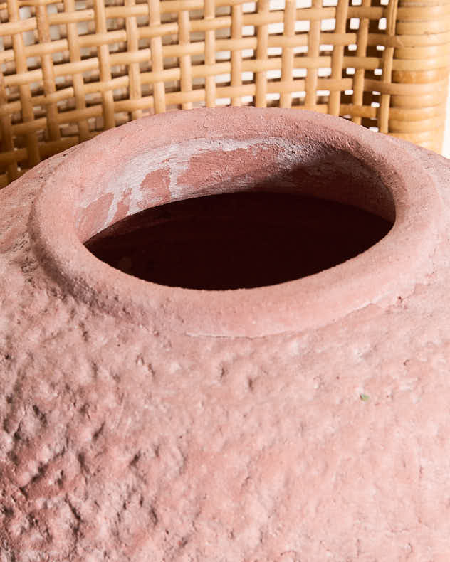 Rose Pink Textured Stone Vase