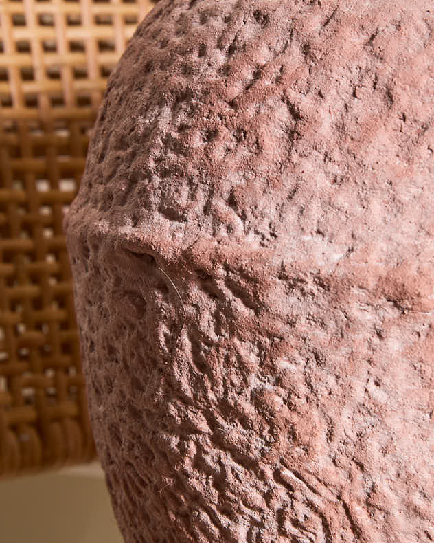 Rose Pink Textured Stone Vase