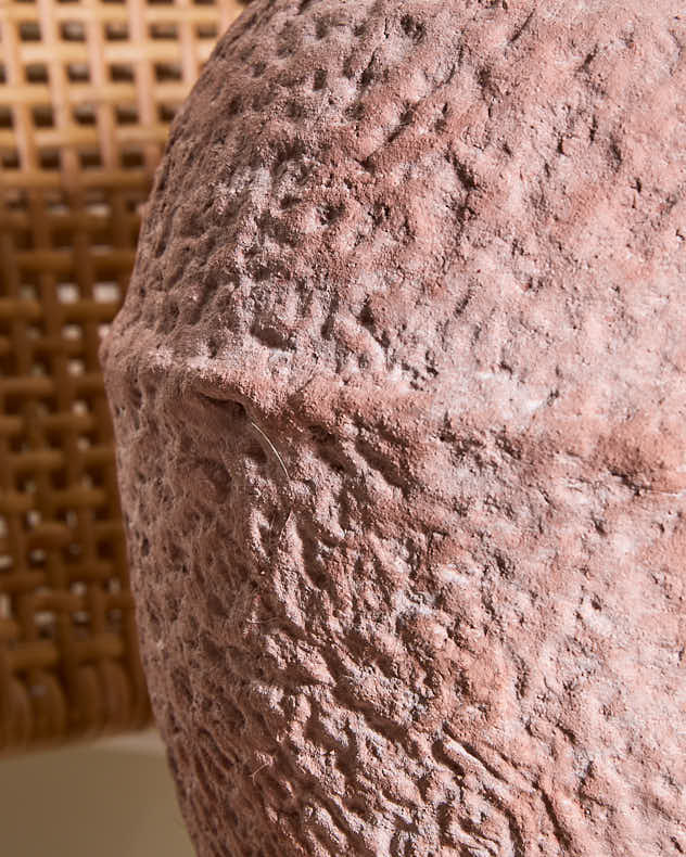 Rose Pink Textured Stone Vase