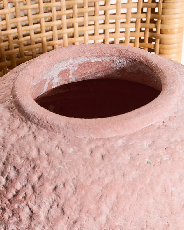 Rose Pink Textured Stone Vase