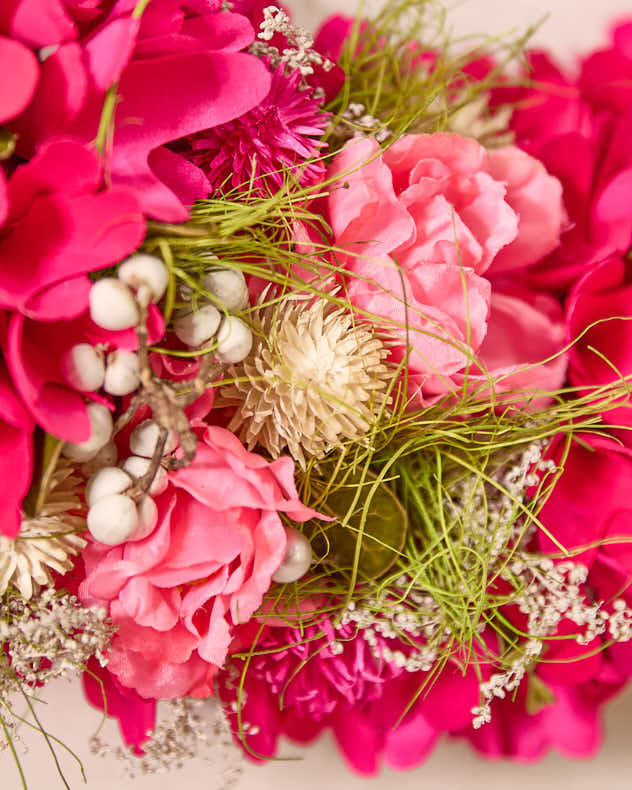 Pink Peony & Fuchsia Spring Wreath