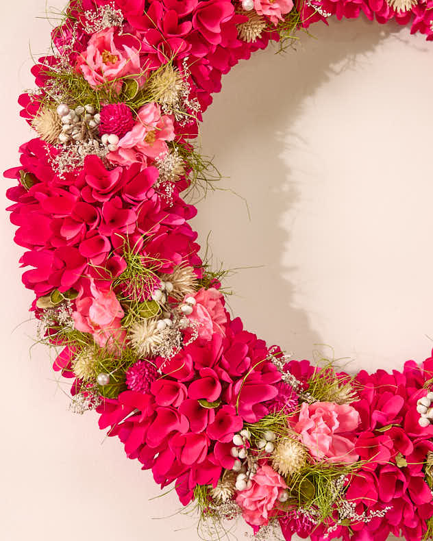 Pink Peony & Fuchsia Spring Wreath