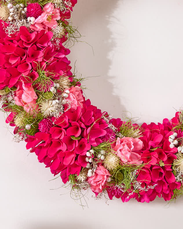 Pink Peony & Fuchsia Spring Wreath