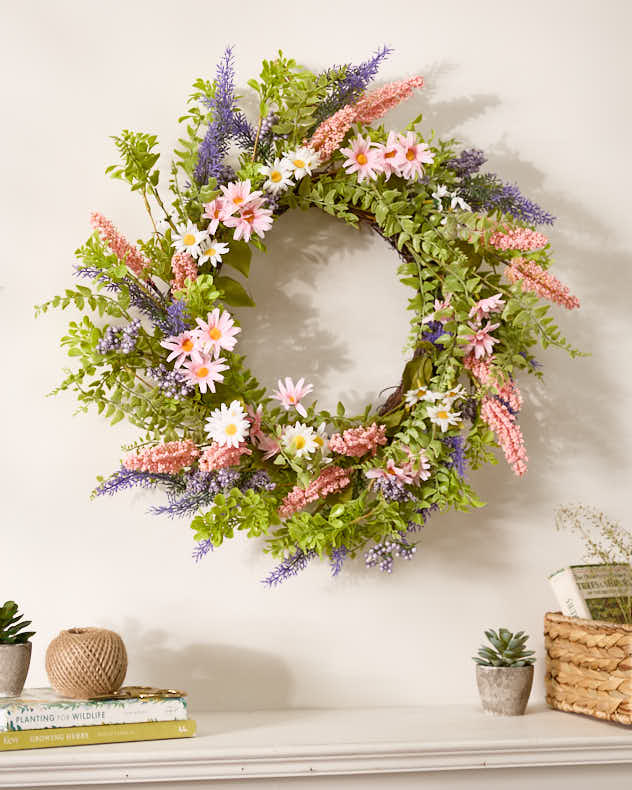 Lavender & Daisy Botanical Spring Wreath