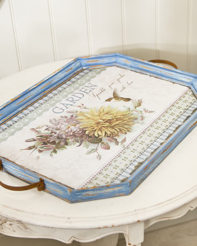 Vintage Hummingbird Garden Tray