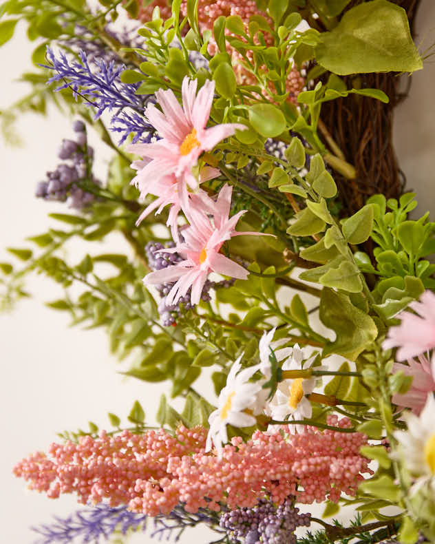 Lavender & Daisy Botanical Spring Wreath