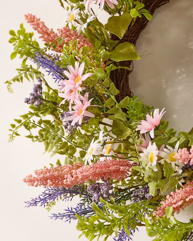 Lavender & Daisy Botanical Spring Wreath