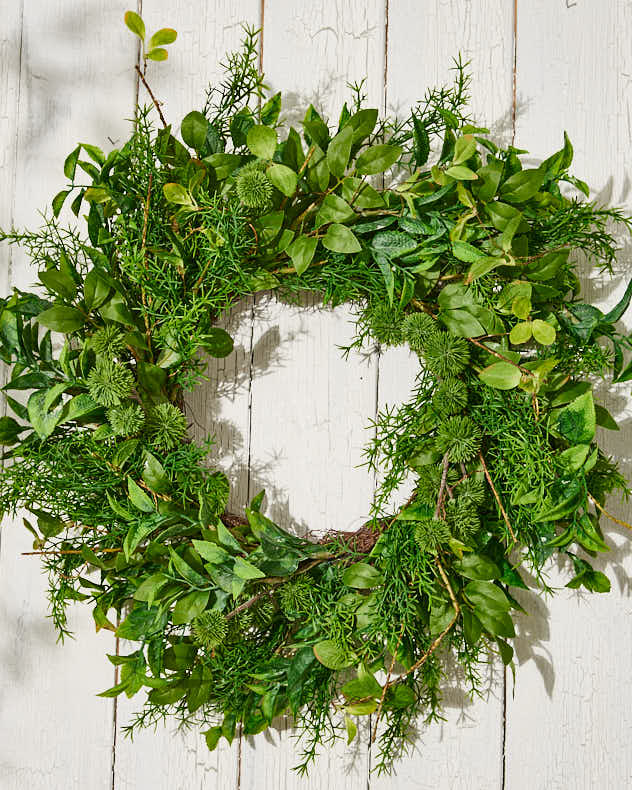 Green Spring Foliage Wreath