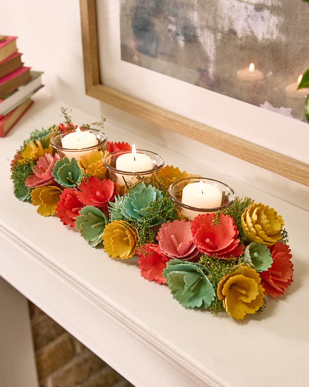 Spring Succulents Trio Tealight Holder