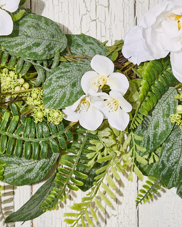 White Magnolia Woodland Spring Wreath