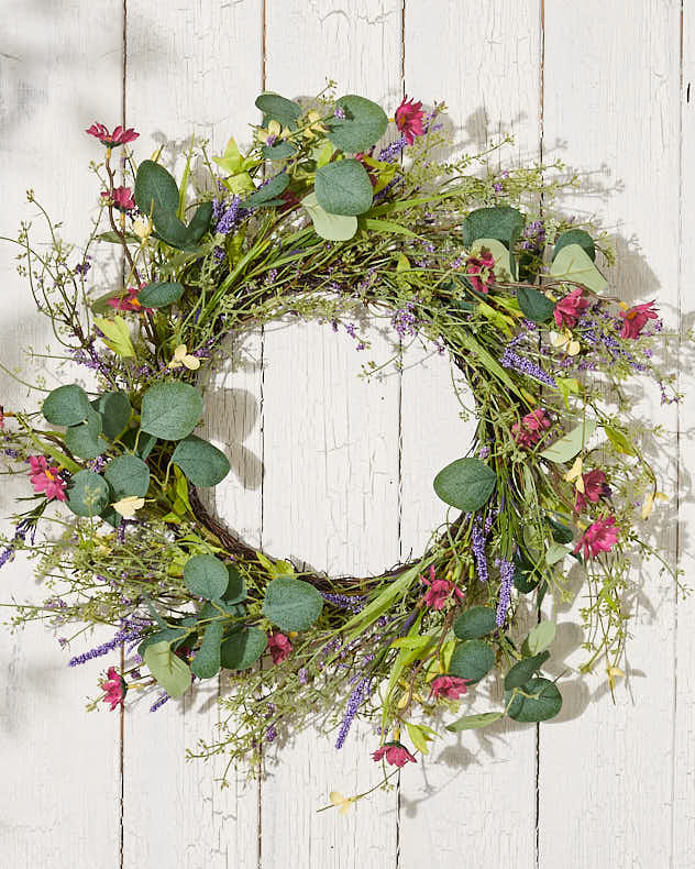 Purple Daisy & Lavender Meadow Wreath