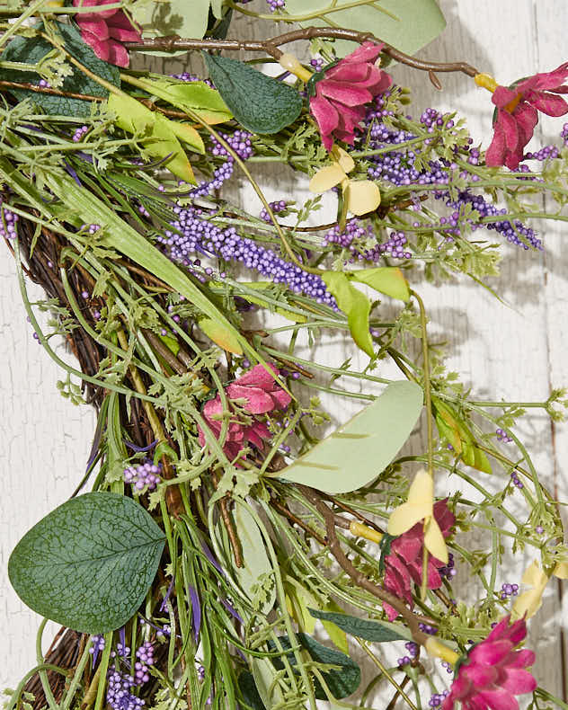 Purple Daisy & Lavender Meadow Wreath