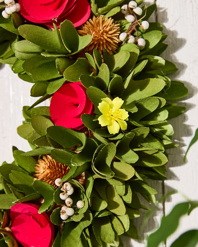 Red Rose & Yellow Buttercup Spring Wreath