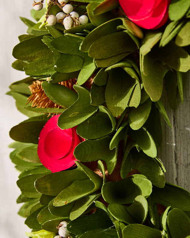 Red Rose & Yellow Buttercup Spring Wreath