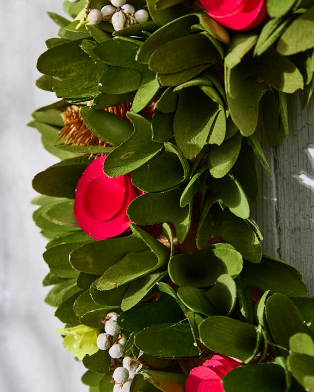 Red Rose & Yellow Buttercup Spring Wreath