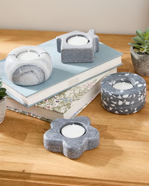 dibor Set of Four Marble Tealight Holders Sale Home Garden
