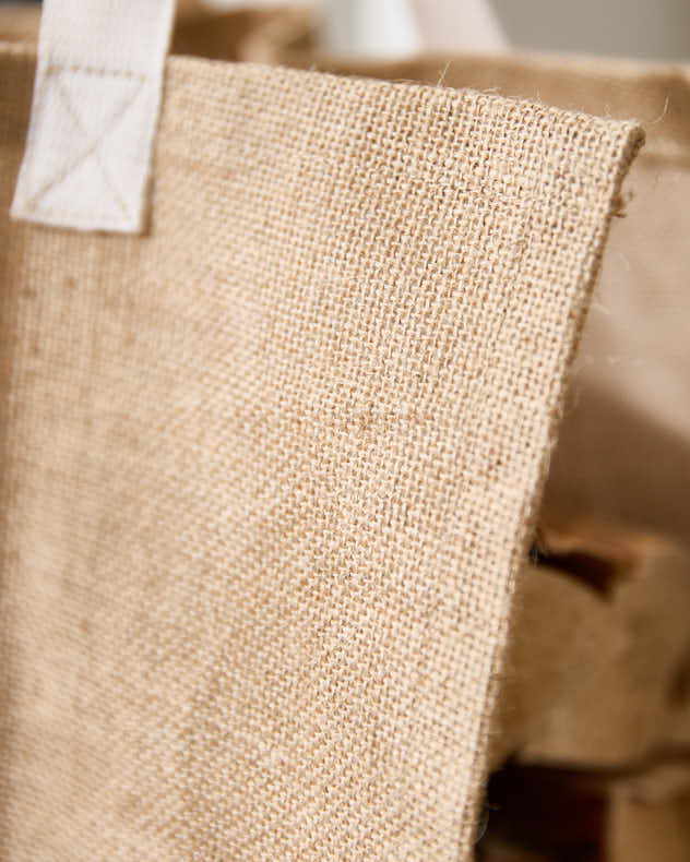 Brown Hessian Log Storage Bag