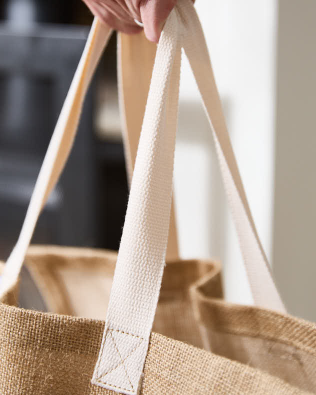 Brown Hessian Log Storage Bag