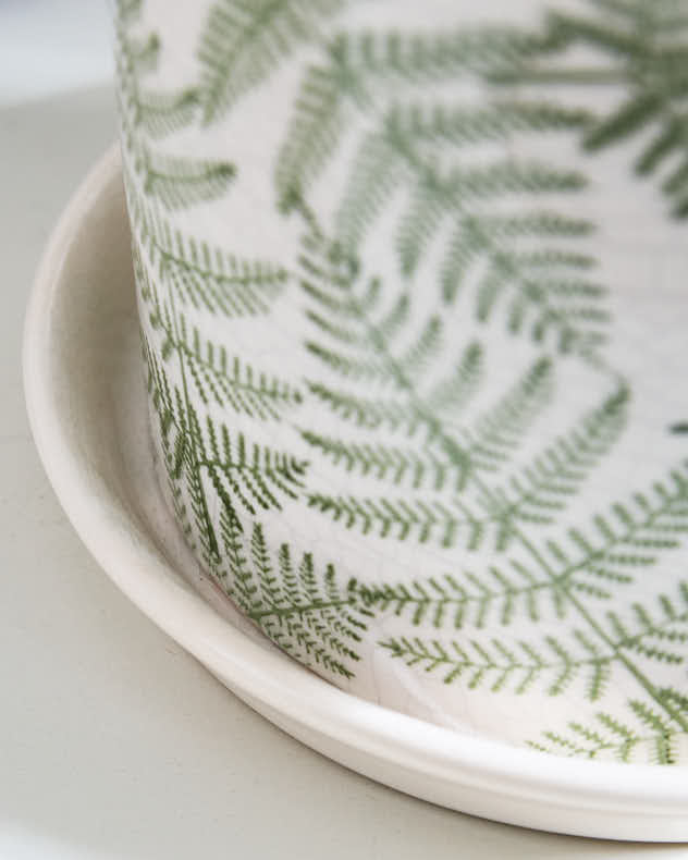 Forest Fern Leaf Planter with Tray