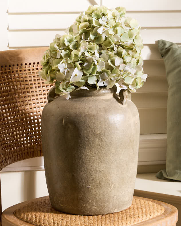 Brown Stone Distressed Vase