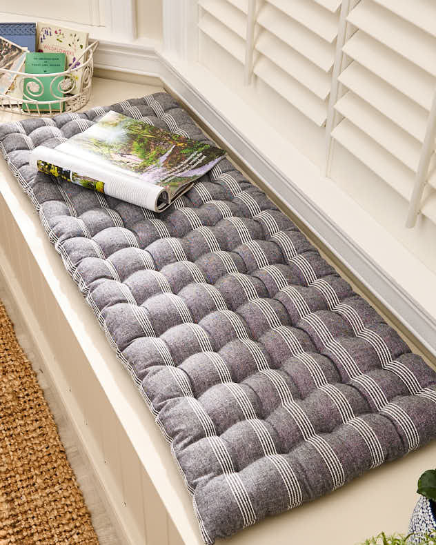 Rustic Grey Striped Garden Mattress