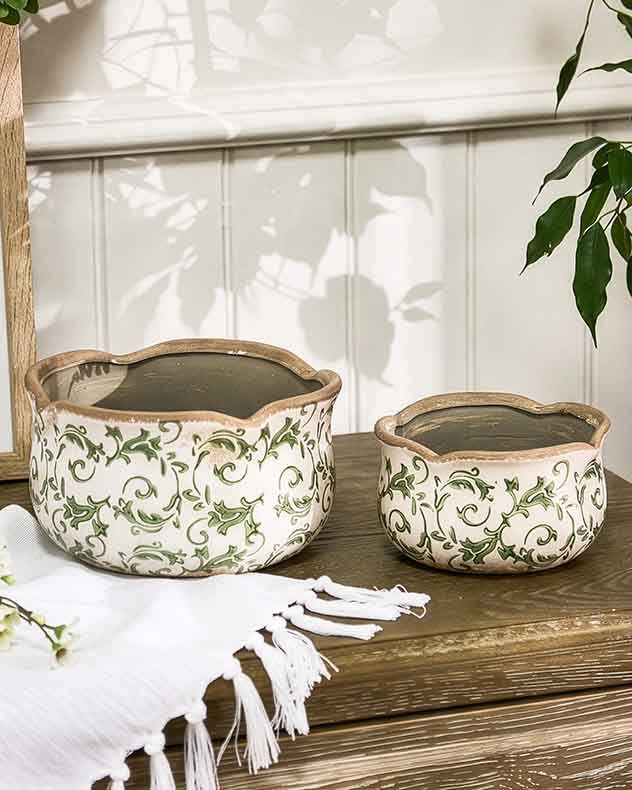 Botanical Set of 2 Planters