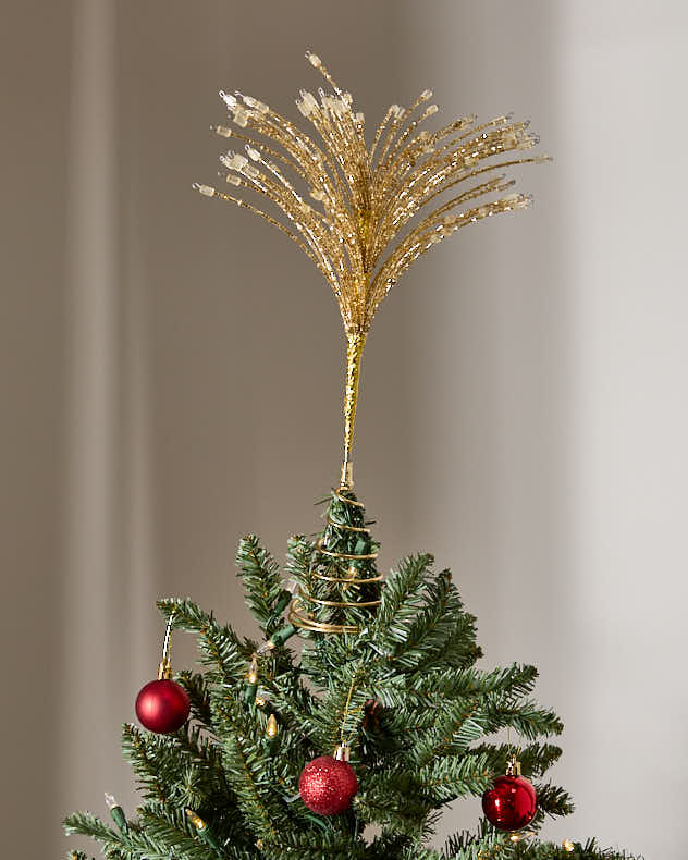 Gold Spray Christmas Tree Topper