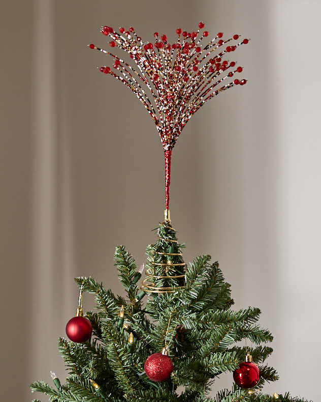 Red Spray Christmas Tree Topper