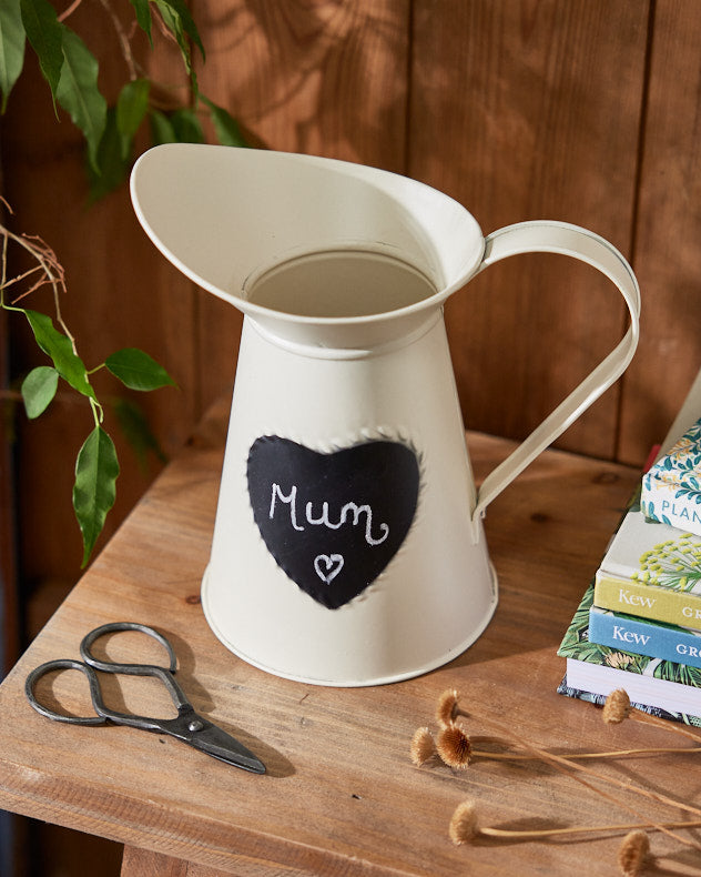 Country Cream Jug Vase with Chalkboard