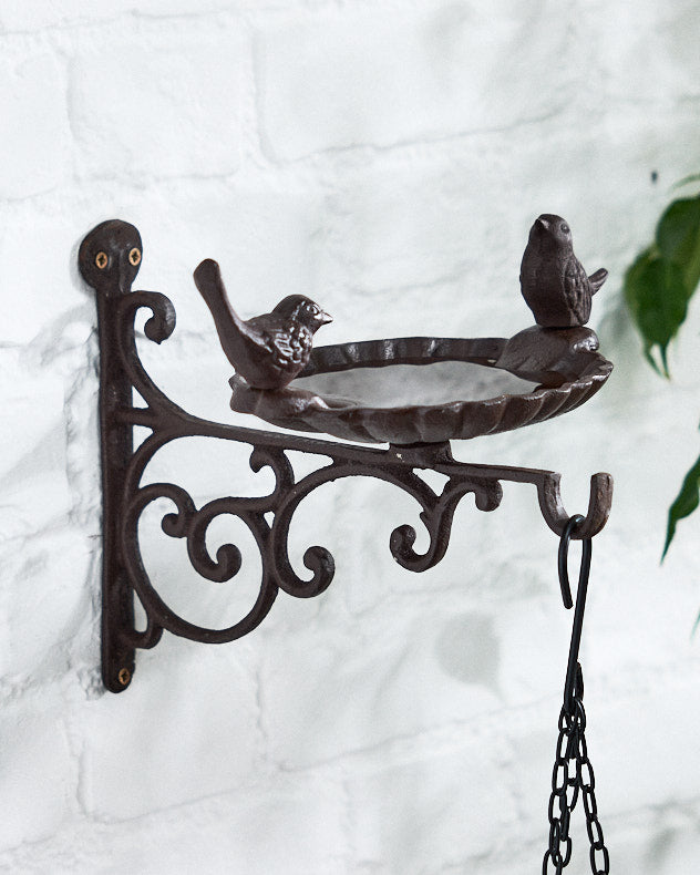 Support de bain d'oiseaux en fonte