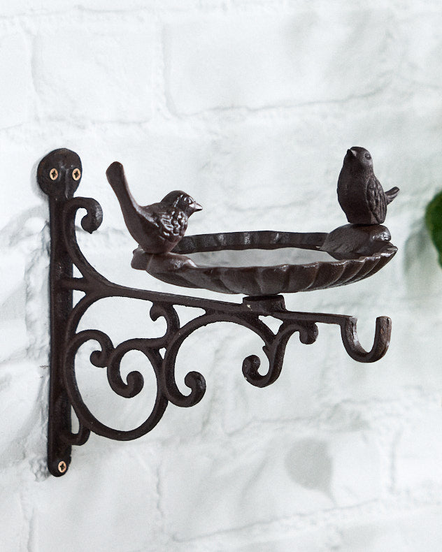 Support de bain d'oiseaux en fonte