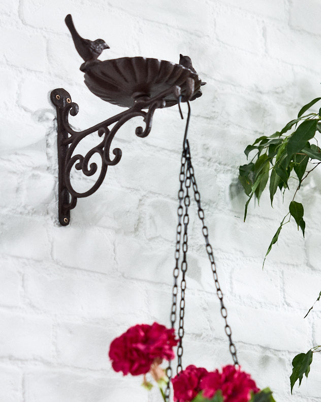 Support de bain d'oiseaux en fonte