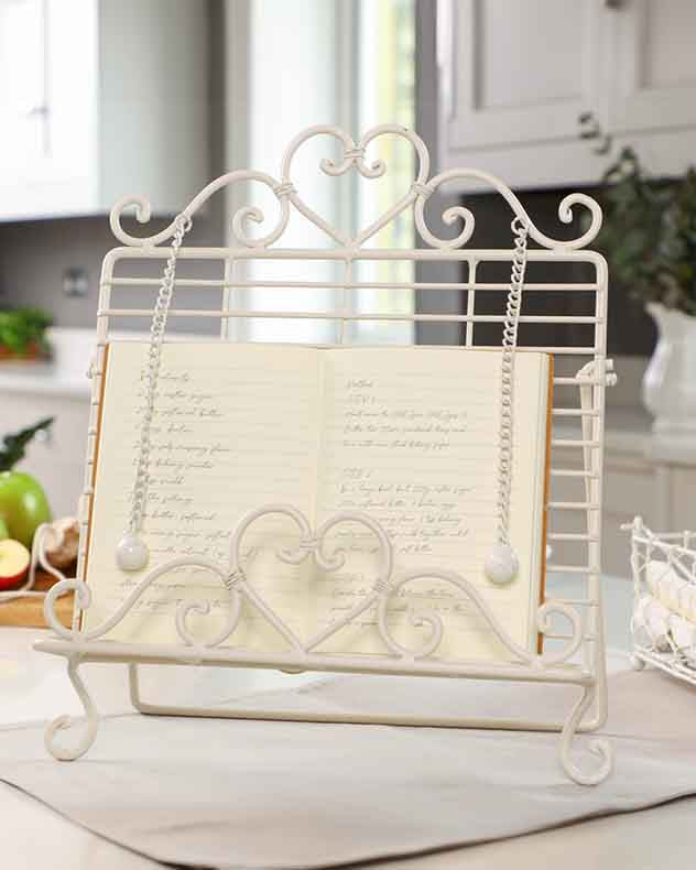 Country Cream Vintage Recipe Cookbook Stand
