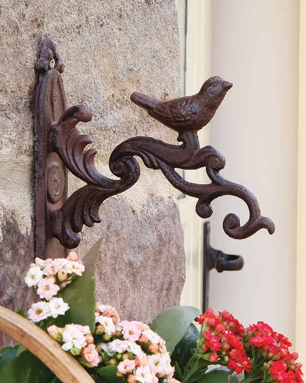 Ornate Bird Hanging Basket Bracket