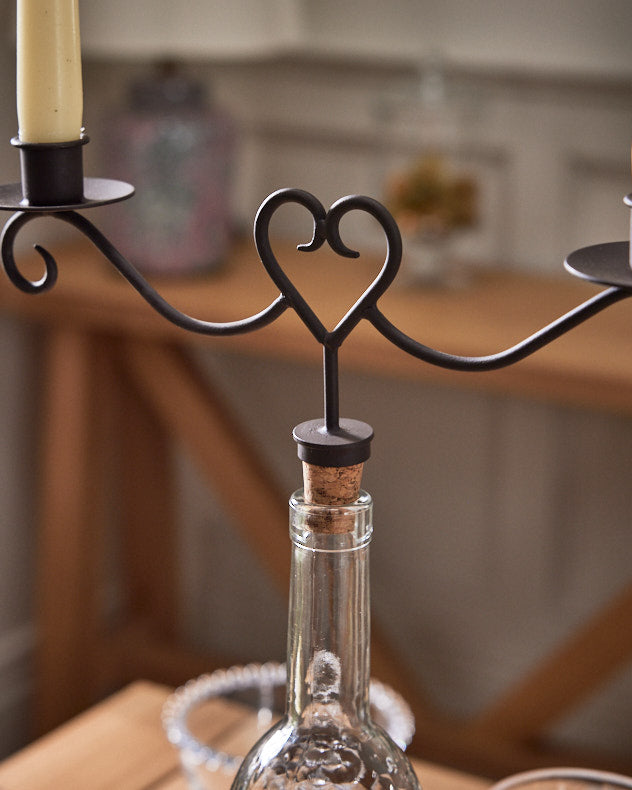 Twin Candle Holder Bottle Stopper