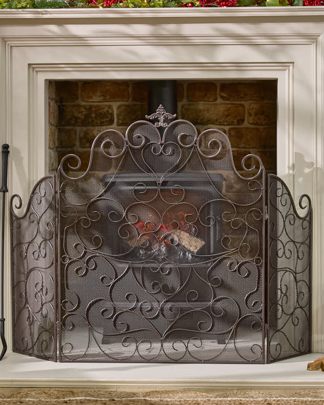 Three Panel Folding Fire Guard