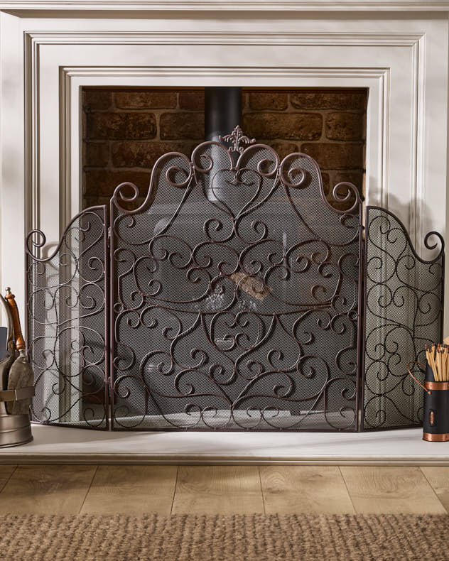 Three Panel Folding Fire Guard
